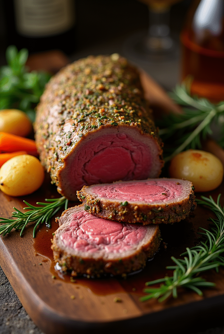Simple Herb-Crusted Beef Tenderloin