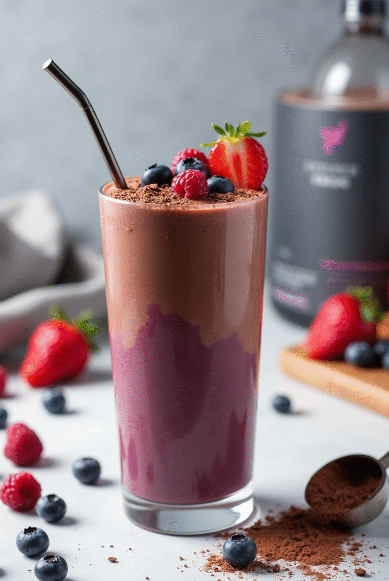 Protein-Packed Berry Choco Shake